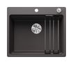 Silgranit 1 Becken  ETAGON 6-F Flächenbündige Spüle für 60 cm Unterschrank (Grau) (Grau)