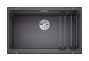 Silgranit 1 Becken  ETAGON 700-U Unterbauspüle für 80 cm Unterschrank (Grau) (Grau)