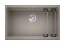 Silgranit 1 Becken  ETAGON 700-U Unterbauspüle für 80 cm Unterschrank (Braun) (Braun)