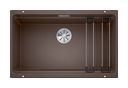 Silgranit 1 Becken  ETAGON 700-U Unterbauspüle für 80 cm Unterschrank (Braun) (Braun)