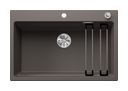 Silgranit 1 Becken  ETAGON 8 Einbauspüle für 80 cm Unterschrank (Grau) (Grau)