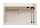 Silgranit 1 Becken  ETAGON 8 Einbauspüle für 80 cm Unterschrank (Weiß) (Weiß)