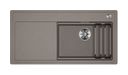 Silgranit 1 Becken  ETAGON XL 6 S-F Flächenbündige Spüle für 60 cm Unterschrank (Braun) (Braun)