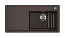 Silgranit 1 Becken  ETAGON XL 6 S-F Flächenbündige Spüle für 60 cm Unterschrank (Braun) (Braun)