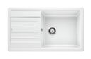 Silgranit 1 Becken  LEGRA XL 6 S Einbauspüle für 60 cm Unterschrank (Weiß) (Weiß)