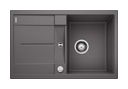 Silgranit 2 Becken  METRA 45 S Einbauspüle für 45 cm Unterschrank (Grau) (Grau)