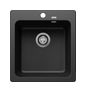 Silgranit 1 Becken  NAYA 45 Einbauspüle für 45 cm Unterschrank (Schwarz) (Schwarz)