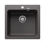 Silgranit 1 Becken  NAYA 5 Einbauspüle für 50 cm Unterschrank (Grau) (Grau)