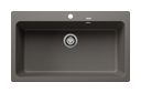 Silgranit 1 Becken  NAYA XL 9 Einbauspüle für 90 cm Unterschrank (Grau) (Grau)