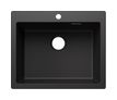 Silgranit 1 Becken  PLEON 6 Einbauspüle für 60 cm Unterschrank (Anthrazit) (Anthrazit)