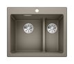 Silgranit 2 Becken  PLEON 6 Split Einbauspüle für 60 cm Unterschrank (Braun) (Braun)