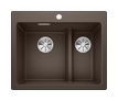 Silgranit 2 Becken  PLEON 6 Split Einbauspüle für 60 cm Unterschrank (Braun) (Braun)