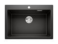 Silgranit 1 Becken  PLEON 8 Einbauspüle für 80 cm Unterschrank (Schwarz) (Schwarz)