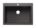 Silgranit 1 Becken  PLEON 8 Einbauspüle für 80 cm Unterschrank (Grau) (Grau)