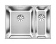 Edelstahl 2 Becken  SOLIS 340/180-IF Flächenbündige Spüle für 60 cm Unterschrank (Edelstahl) (Edelstahl)