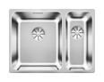 Edelstahl 2 Becken  SOLIS 340/180-U Unterbauspüle für 60 cm Unterschrank (Edelstahl) (Edelstahl)