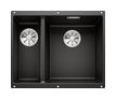 Silgranit 2 Becken  SUBLINE 340/160-U Unterbauspüle für 60 cm Unterschrank (Schwarz) (Schwarz)
