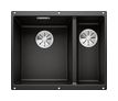 Silgranit 2 Becken  SUBLINE 340/160-U Unterbauspüle für 60 cm Unterschrank (Schwarz) (Schwarz)
