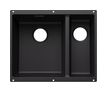 Silgranit 2 Becken  SUBLINE 340/160-U Unterbauspüle für 60 cm Unterschrank (Schwarz) (Schwarz)