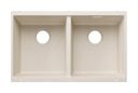 Silgranit 2 Becken  SUBLINE 350/350-U Unterbauspüle für 80 cm Unterschrank (Weiß) (Weiß)