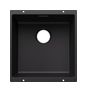 Silgranit 1 Becken  SUBLINE 400-U Unterbauspüle für 50 cm Unterschrank (Schwarz) (Schwarz)