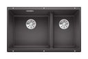 Silgranit 2 Becken  SUBLINE 430/270-U Unterbauspüle für 80 cm Unterschrank (Grau) (Grau)