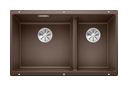 Silgranit 2 Becken  SUBLINE 430/270-U Unterbauspüle für 80 cm Unterschrank (Braun) (Braun)