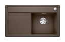 Silgranit 1 Becken  ZENAR 45 S-F Flächenbündige Spüle für 45 cm Unterschrank (Braun) (Braun)