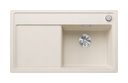 Silgranit 1 Becken  ZENAR 45 S-F Flächenbündige Spüle für 45 cm Unterschrank (Weiß) (Weiß)