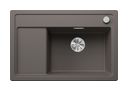 Silgranit 1 Becken  ZENAR XL 6 S Compact Einbauspüle für 60 cm Unterschrank (Grau) (Grau)