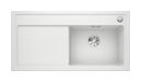 Silgranit 1 Becken  ZENAR XL 6 S Einbauspüle für 60 cm Unterschrank (Weiß) (Weiß)