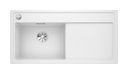 Silgranit 1 Becken  ZENAR XL 6 S-F Flächenbündige Spüle für 60 cm Unterschrank (Weiß) (Weiß)