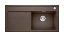 Silgranit 1 Becken  ZENAR XL 6 S-F Flächenbündige Spüle für 60 cm Unterschrank (Braun) (Braun)