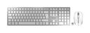 Universal Tastatur RF Wireless + Bluetooth 2.4 - 2.4835 GHz  DW9100 Slim (Silber) (Silber)