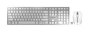 Universal Tastatur RF Wireless + Bluetooth 2.4 - 2.4835 GHz  DW9100 Slim (Silber) (Silber)