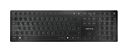 Universal Tastatur RF Wireless + Bluetooth 2.4 - 2.4835 GHz  KW9100 Slim (Schwarz) (Schwarz)