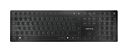 Universal Tastatur RF Wireless + Bluetooth 2.4 - 2.4835 GHz  KW9100 Slim (Schwarz) (Schwarz)