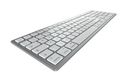 Universal Tastatur QWERTY USB + Bluetooth  KW9100 Slim Mac (Silber) (Silber)