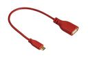 0.15m USB2.0-A/micro USB2.0-B (Rot)