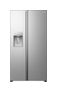 Hi5 Freistehend Side-by-Side-Kühlschrank, Inox, 528 l (Grau, Edelstahl)
