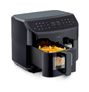 LIFE P20 XXL Twin DoppelzonenHeißluftfritteuse MD 11760, 2 separate Garzonen, 9 Automatikprogramme, 8,7 L Gesamt-Nutzinhalt, 2.600 Watt, Temperatur einstellbar bis 200 °C (Schwarz)