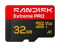 Extreme PRO microSD UHS-I (Schwarz, Rot)