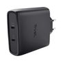 Maxo USB-C-GaN-Ladegerät 100 W mit 2 Anschlüssen (Schwarz)