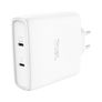 Maxo USB-C-GaN-Ladegerät 100 W mit 2 Anschlüssen (Weiß)