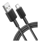 Anker 0,48 Gbit/s Stecker Rundkabel USB A auf USB C 1,8 m  322 (Schwarz) f&uuml;r 14,99 Euro