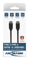 Ansmann 5 Gbit/s Stecker USB C auf USB C 2 m  1700-0122 (Schwarz) f&uuml;r 20,96 Euro