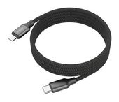 Ansmann Stecker Rundkabel Lightning auf USB C bis 27 W 1,2 m  1700-0187 (Schwarz) f&uuml;r 20,96 Euro