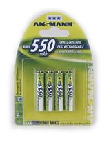 Ansmann Blister 4 X Accu, AAA, 550 mAh f&uuml;r 11,99 Euro