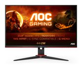 AOC Full HD Monitor 60,5 cm (23.8 Zoll) 16:9 4 ms 300 cd/m²  24G2SPU/BK (Schwarz, Rot) f&uuml;r 214,96 Euro
