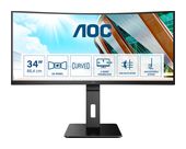 AOC Quad HD Monitor 86,4 cm (34 Zoll) 21:9 4 ms 300 cd/m²  CU34P2A (Schwarz) f&uuml;r 389,00 Euro